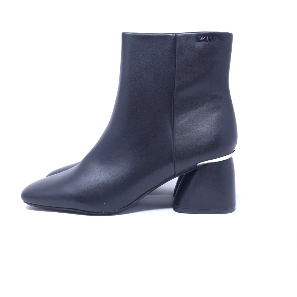 Dkny Caleena Helled 64MM Faux Leather Ankle Boots, Black - Picture 5 of 12